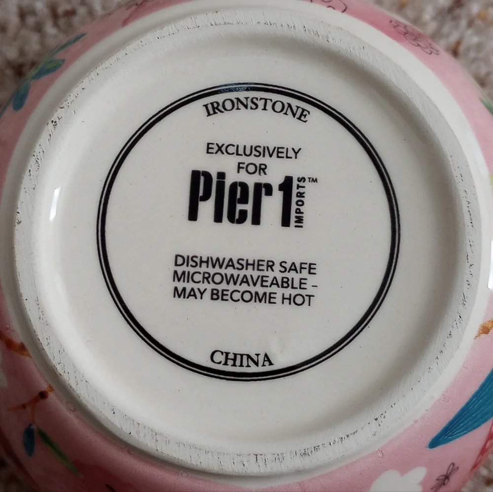Pier 1 Floral Bird Dish